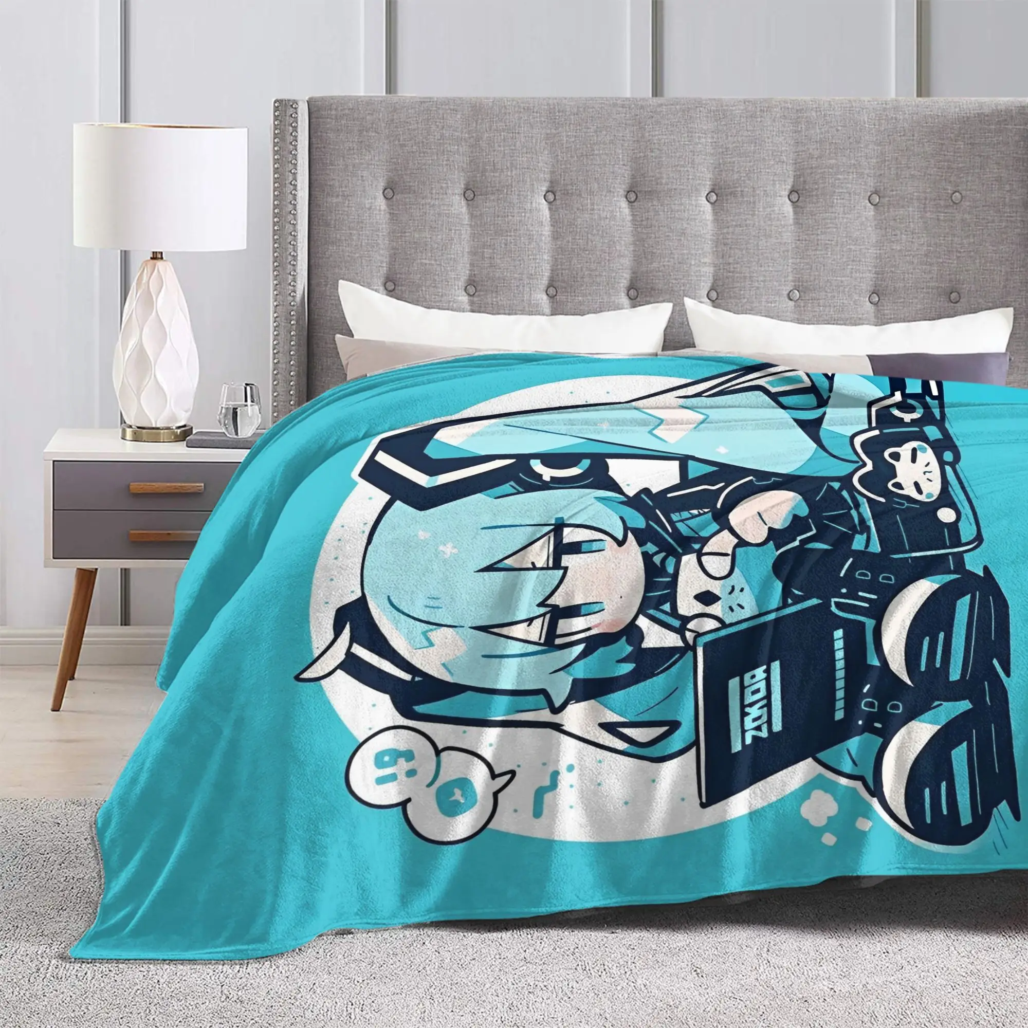 هاتسون ميكوس بطانيات قطيفة فوكالويد بطانيات رمي مخصصة للمنزل مفرش سرير 150*125 سم،