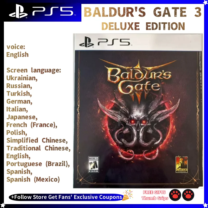 

Sony Playstatio5 PS5 Genuine NEW Game CD BALDUR'S GATE 3 DELUXE EDITION Playstation5 Game Card SONY Ps5 Games BALDUR'S GATE 3