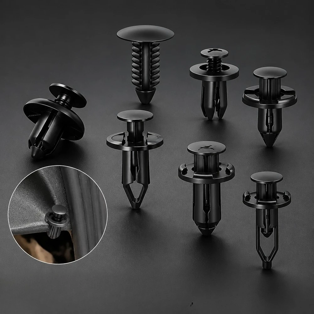 200pcs Auto Body Clip Fastener Assortment Kit Mixed Bumper Chassis Door Retainer Clips with 6