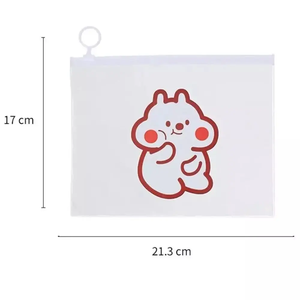 Transparent Document Bag Test Paper Folder Information Bag Pen Case Pencil Case File Storage Bag File Folder Bear File Bag