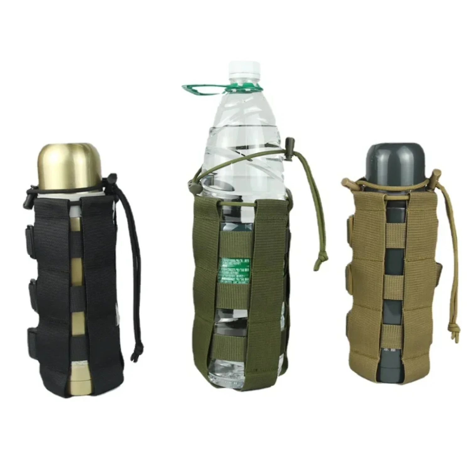 

2023 Outdoors Water Bottle Pouch Tactical Gear Kettle Adjustable kettle Fans Climbing Hiking Camping Water Bags