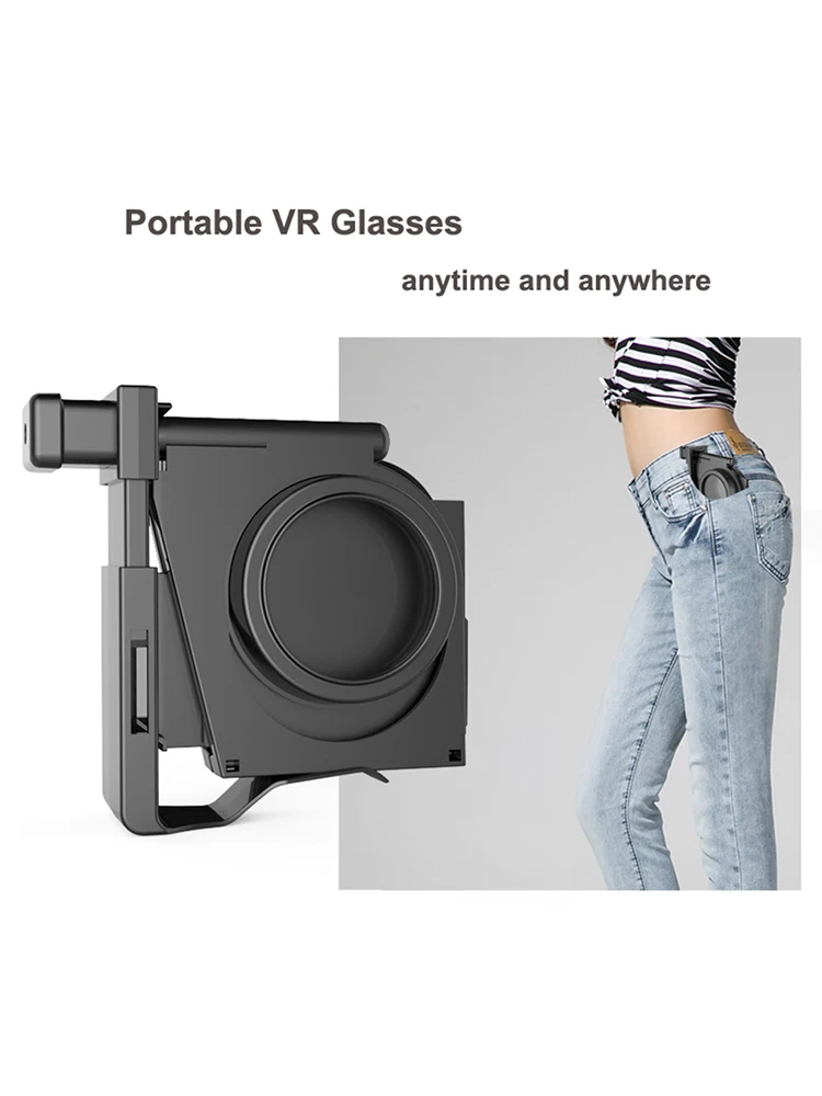 نظارات ثلاثية الأبعاد محمولة قابلة للطي ألعاب أفلام ثلاثية الأبعاد الواقع الافتراضي VR نظارات صغيرة قابلة للطي الواقع الافتراضي VR لنظارات Android/iOS #1