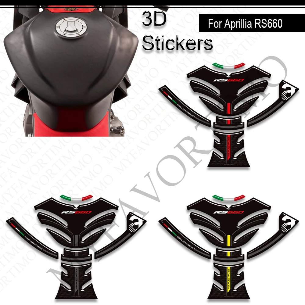 

Motorcycle For Aprilia RS660 RS 660 Tank Pad Cap TankPad Grips Gas Fuel Oil Kit Knee Fairing Fender Stickers Decals Protector