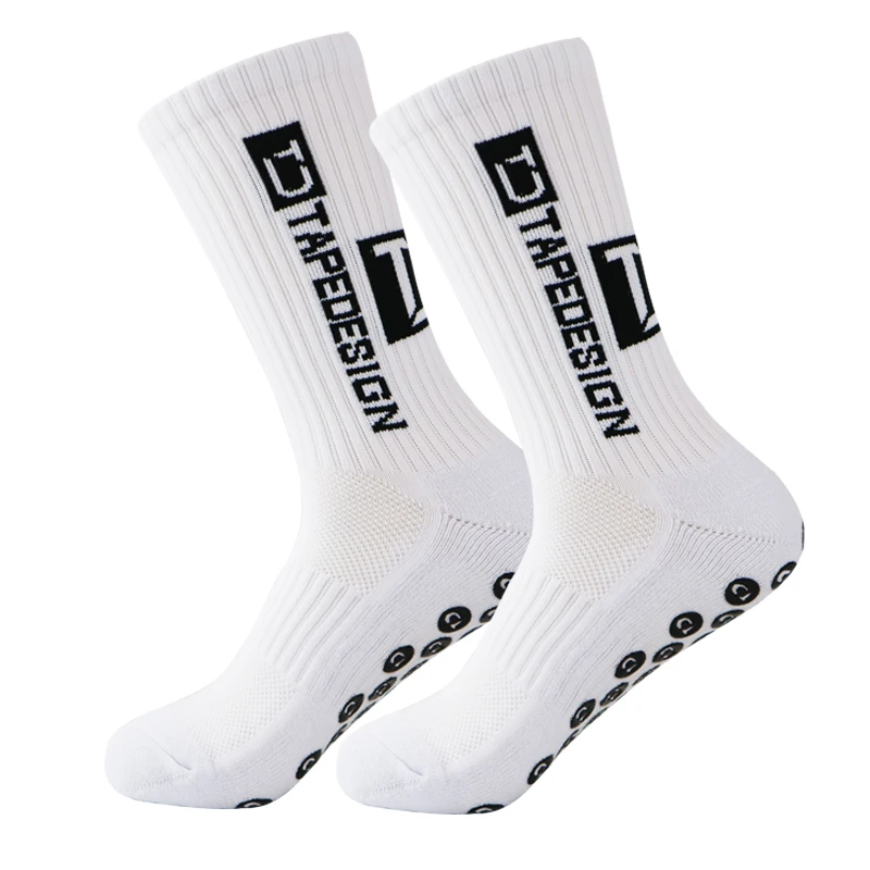 2023 Mid ANTI SLIP New Socks Calf Football Non Slip Soccer Cycling Sports Socks Mens 39-45