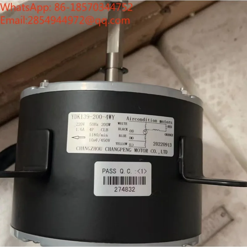 Mobile Air Cooler Motor YDK139-200-4WY Is Suitable for 3-blade Vertical Fan Blade