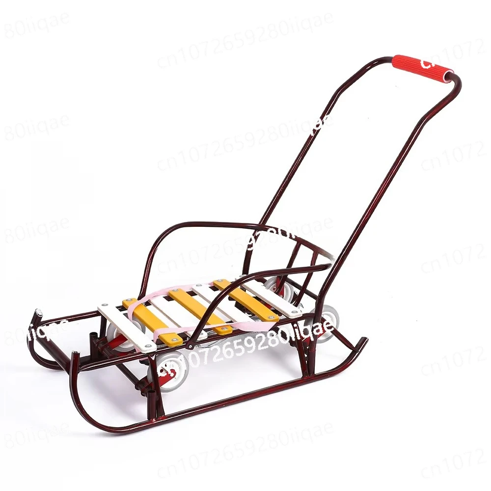 

Деревянные детские санки-снежные коляски для зимних мероприятий, зимние уличные металлические санки