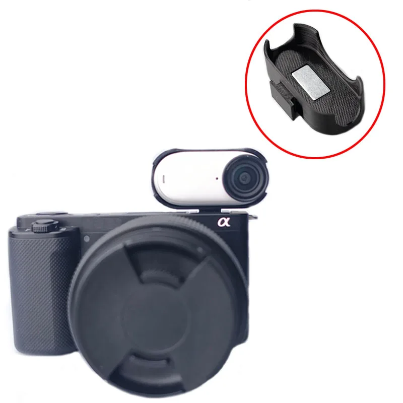 1PC Ultralight Magnetic Cold Shoe Adapter For Insta360 Go3/3S Action Camera Horizontal / Vertical POV Mount Enclosed Accessories