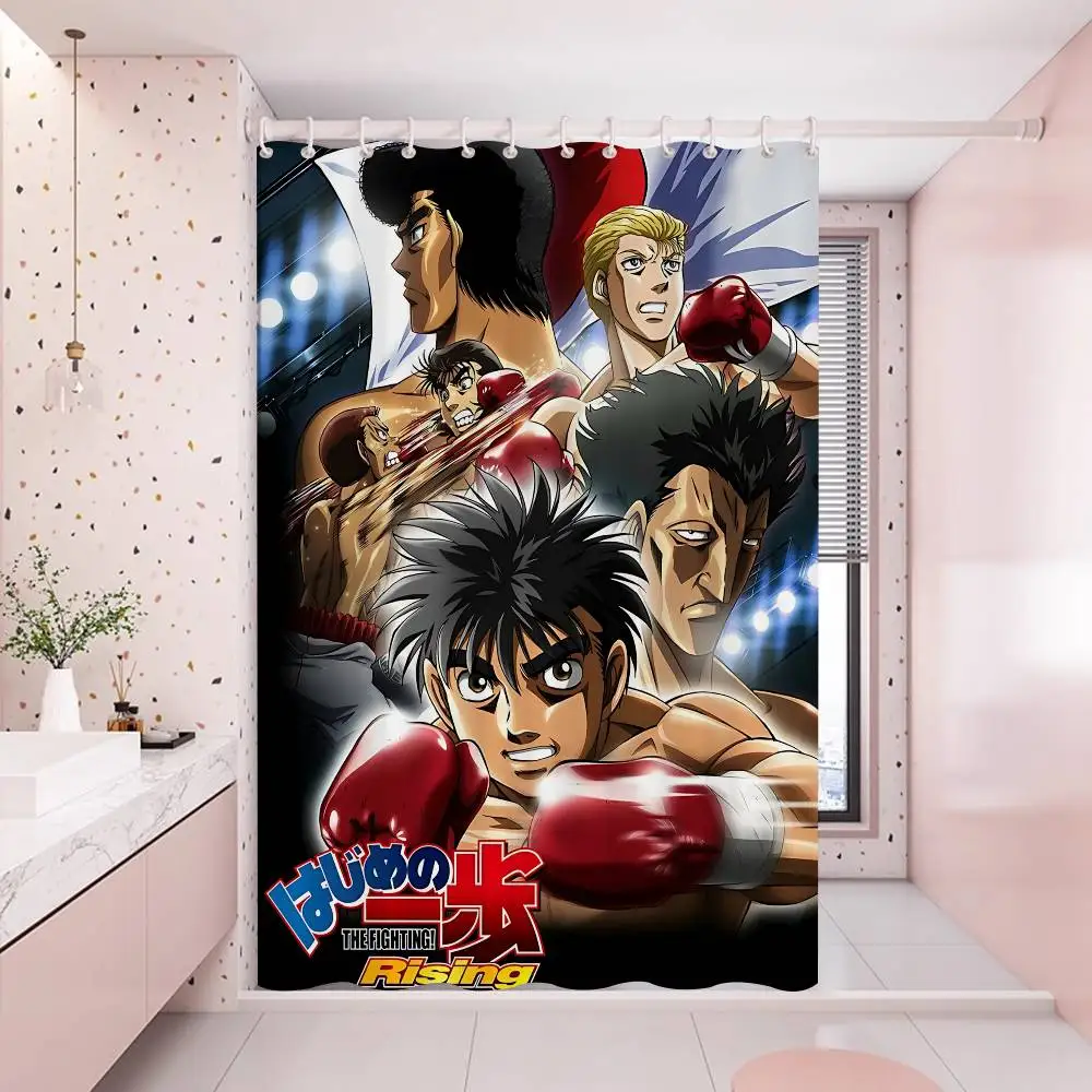 

Японская ретро H-hajime No Anime I-ippo занавеска для душа, декоративная занавеска для душа для ванной комнаты, водонепроницаемая занавеска для душа с крючком