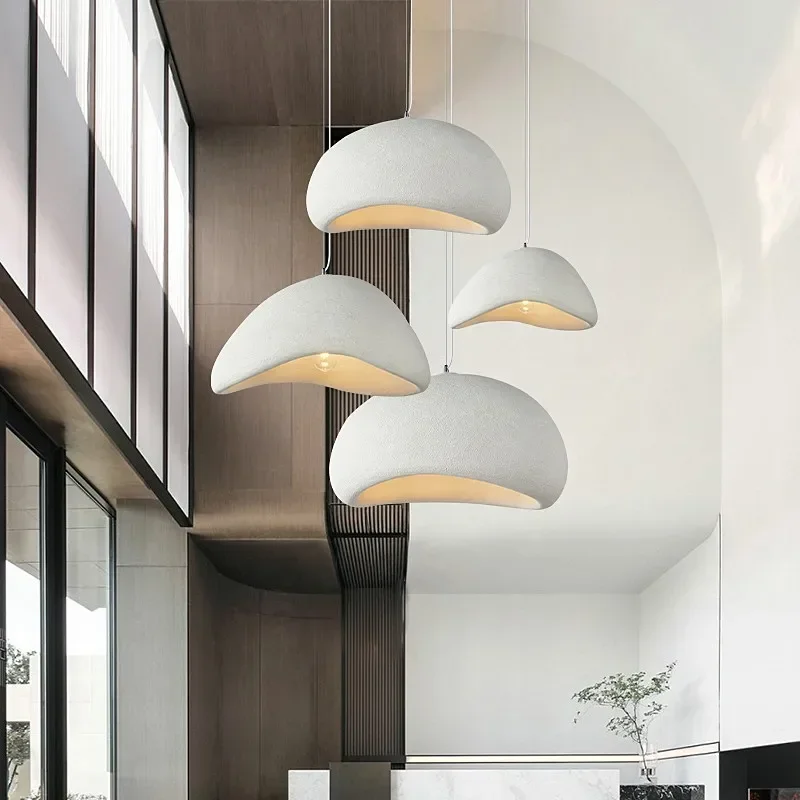 

Nordic Minimalist Wabi Sabi Wind E27 Led Pendant Lights Dining Room Bar Loft Bedroom Home Decor Chandelier Hanging Lamp Fixture