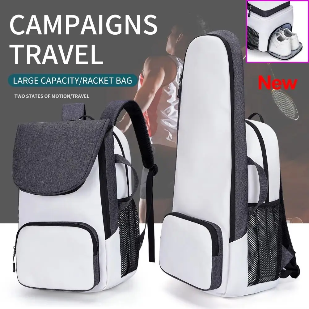 

Fashion Foldable Tennis Paddle Backpack Multifunctional Shoes Compartment Badminton Racket Bag Large Capacity Sports Bag