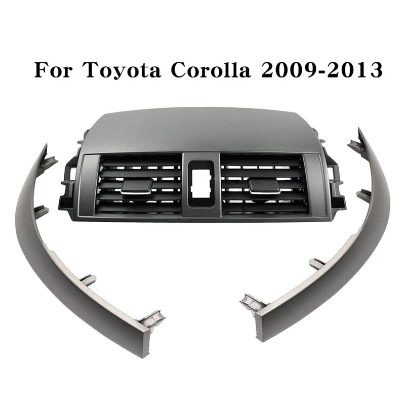 Car Center Dash A/C Outlet Air Vent Panel With Strip Trim Replacement Parts Accessories For Toyota Corolla 2009-2013