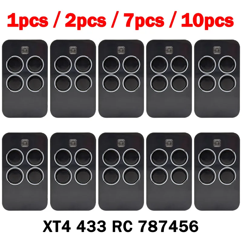 1pcs / 2pcs / 7pcs / 10pcs FAAC XT4 433 RC 787456 787454 433MHz Mando a distancia para puerta de garaje eléctrica con transmisor portátil