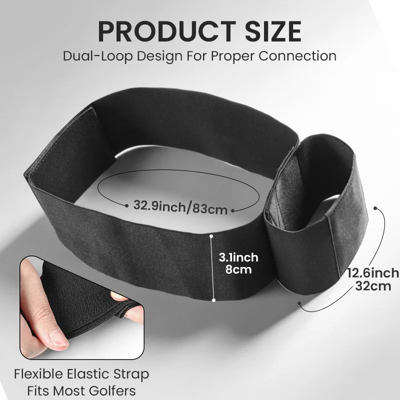 Golf Swing Trainer & Adjustable Connection Corrector Arm Band with Strong Restraining Power