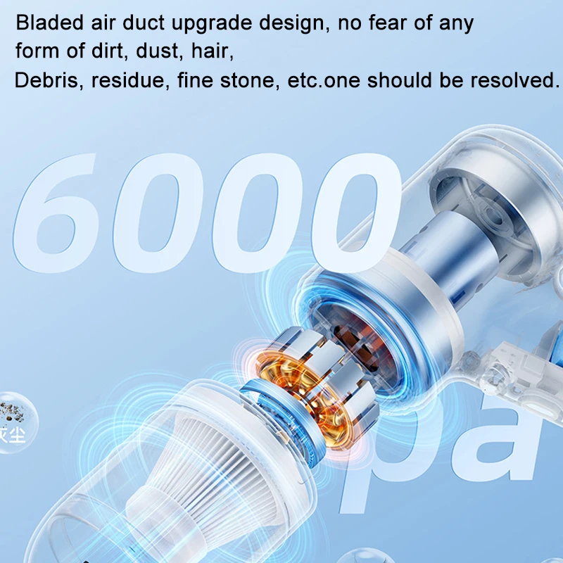 Xiaomi youpin aspirador de pó de carro mini sem fio poderoso limpador de carro portátil portátil máquina de limpeza