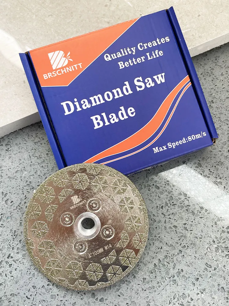 

BRSCHNITT Electroplated Diamond Cutting Disc Wheel Both Sides for Grinding For Marble Granite Ceramic Tile M14 Sanding Disc