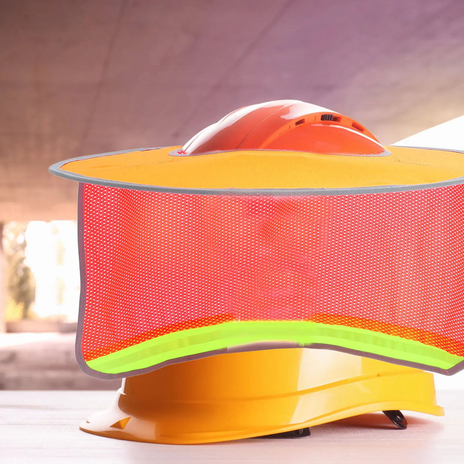 

Hard Hat Sun Shade Neck Protector Full Brim Mesh Visor Adjustable for Construction Safety Helmets Uv Resistant Ventilated Shade