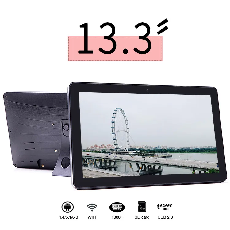 Built-in Wi-Fi Android OS Capacitive Touch Screen 13.3inch Full HD LCD Display With Built-in Speaker