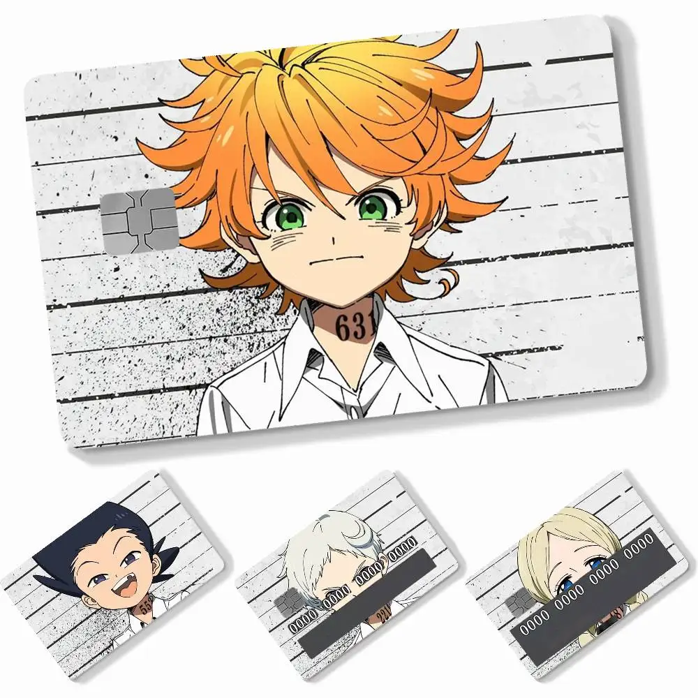 Anime The Promised Neverland Art Credit Card Skin Matte Stickers For Bank Card ID Card Debit Card Decal Decoration Girls Gifts