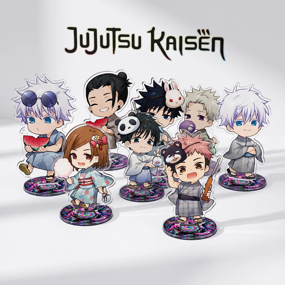 Jujutsu Kaisen Yuji Itadori Satoru Gojo Yuta 10CM Cute Anime Acrylic Stand Keychain Cosplay Desk Decor Collect Fan Gifts