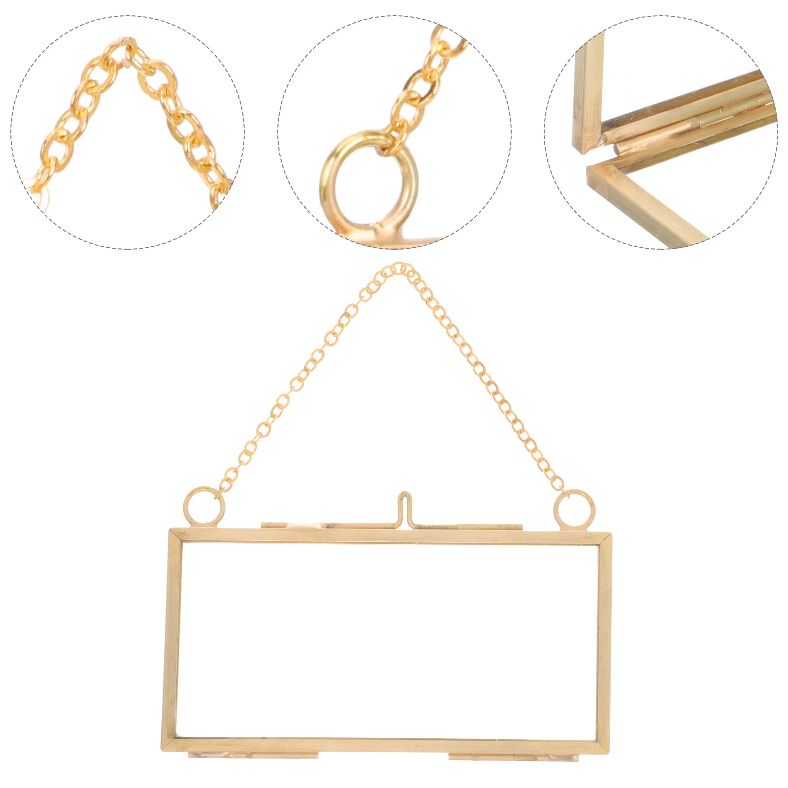 

Photo Frame Specimen Folder for Pressed Flowers Floating Frames Decor Picture Kids Brass European Style