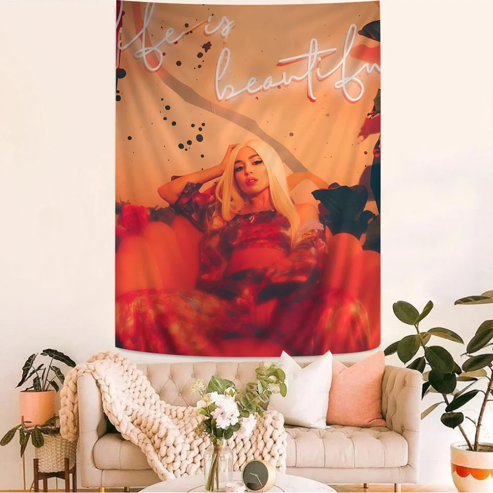 

Singer A-Ava Max Printed Large Wall Tapestry Cheap Hippie Wall Hanging Bohemian Wall Tapestries Mandala INS Home Decor