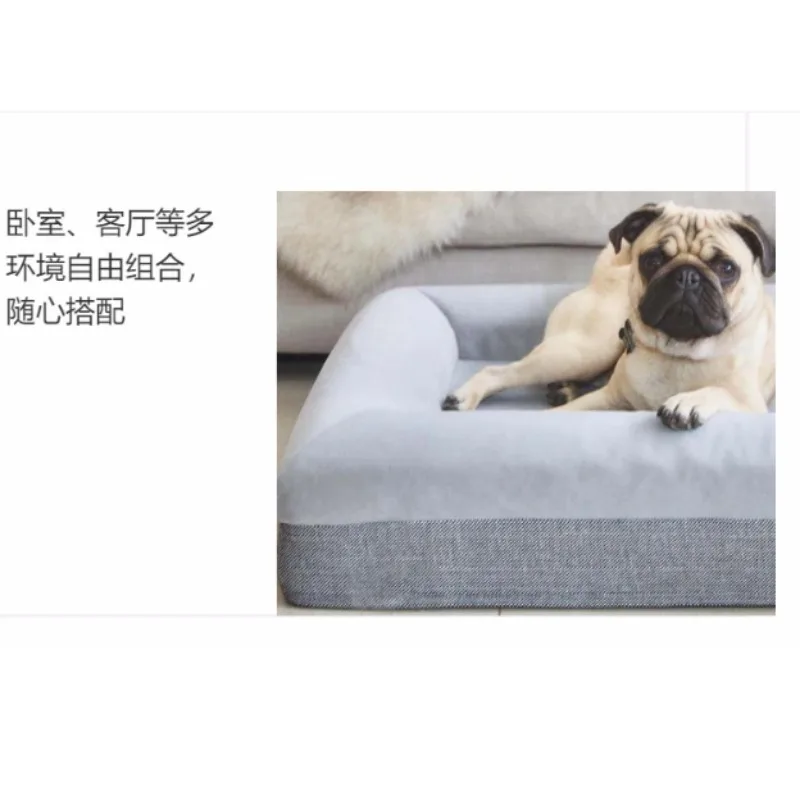 Rectangular Pet Sofa Bed, Comfortable Pet Bed Kennel, Soft Rest Sleeping Cushion for Dog Cat Home Use