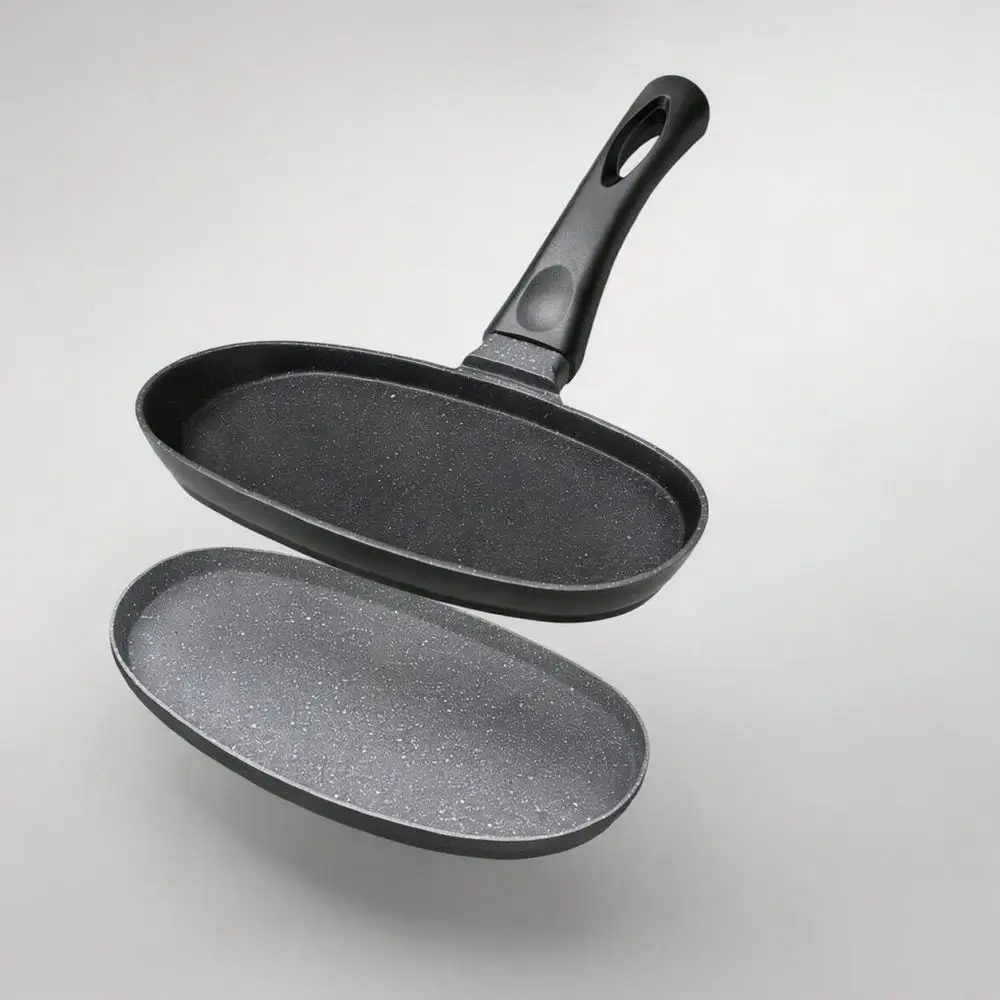 Breakfast Frying Pan Double Hole Nonstick Skillet Egg Maker Kitchen Tool Aluminum Cookware Compatible Induction Gas Stovetop