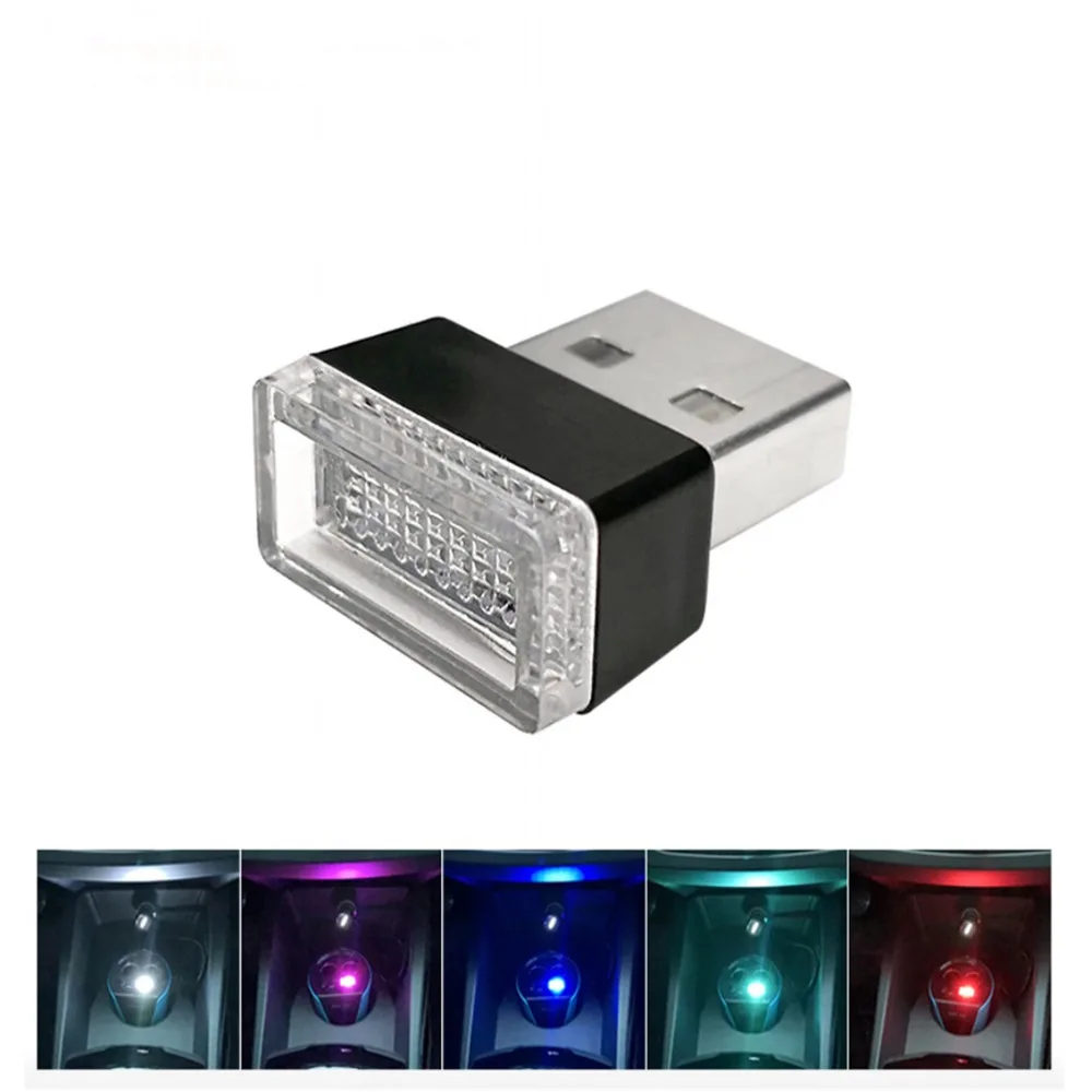 ไฟสร้างบรรยากาศแบบ USB ขนาดเล็กสำหรับรถยนต์ไฟไฟ LED รถยนต์ไฟสร้างบรรยากาศสำหรับตกแต่งเท้า