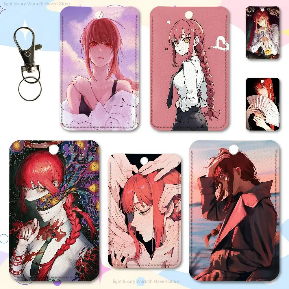 

Cute M-Makima Custom Access Card Case Leather Card Holder Transportation Card Case Gifts