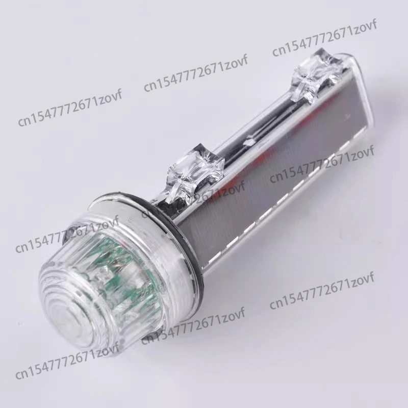 Solar Fishing Buoy Marker Light, Waterproof Net Position Signal with Flashing Warning, Marine Triple-Color Anti-Collision Light