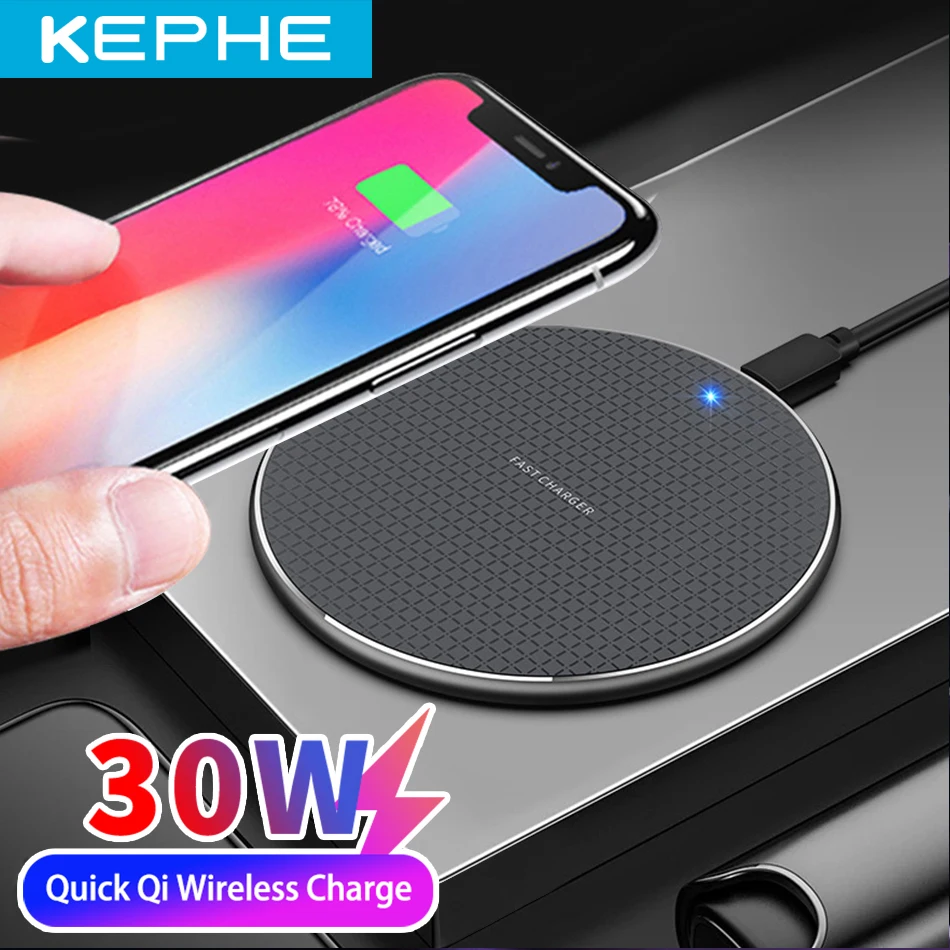 30W Wireless Charger For Ulefone power 5 5s Armor X 6 6E  Fast Charging Pad Case For Doogee S70 S80 Lite BL9000 Phone Charger