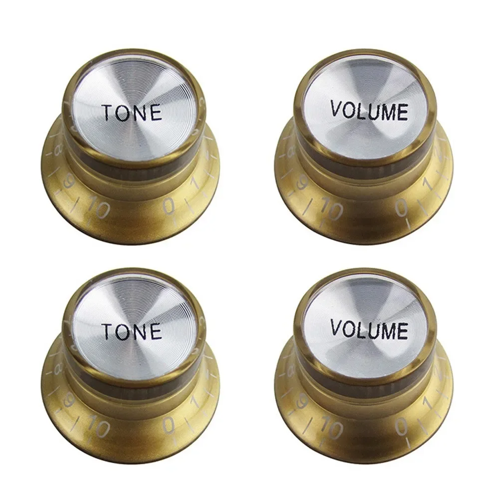 4Pcs Electric Guitar Tone Volume Control Button Knob 2 Tone + 2 VOLUME For Gibson EPI LP ST Original Electric Guitar Accessories