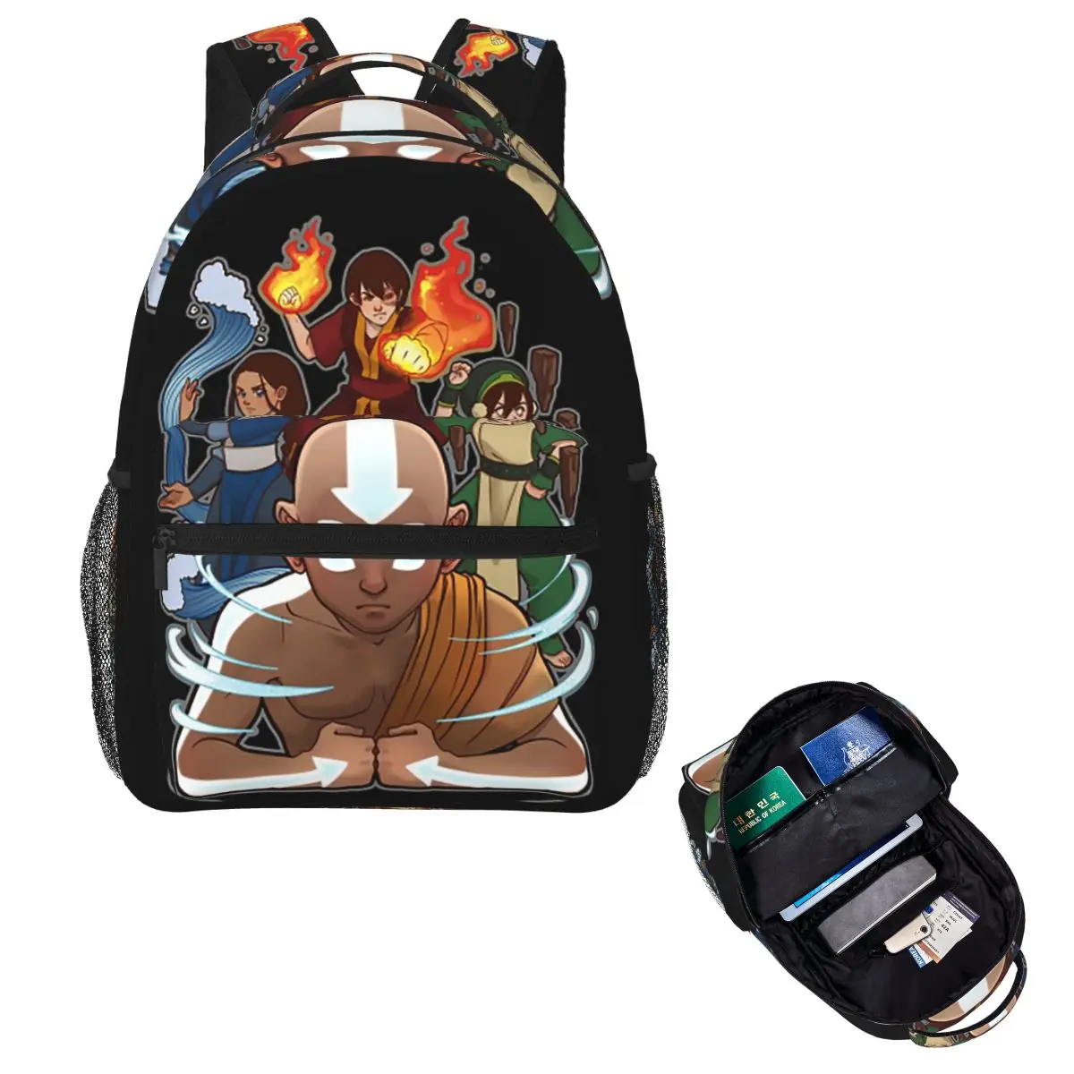 

The Last Paintbender Team Avatar Ultimate Backpack Hot Sale Daypack Large Capacity Boys Girls BookBag School Bag Shoulder Bags