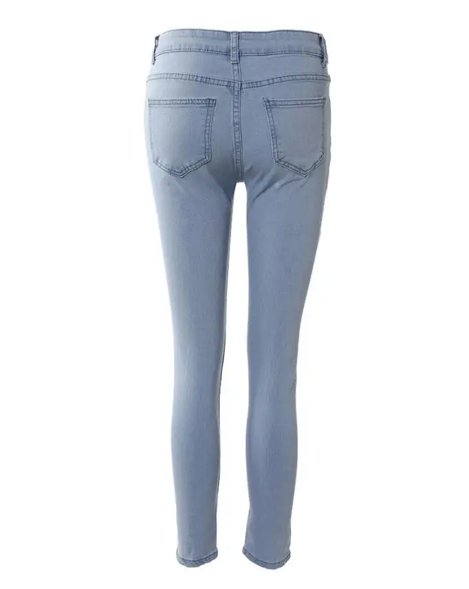 Pantaloni per donna 2023 primavera Casual Denim Zipper Fly Jeans Skinny elasticizzati alti moda pantaloni femminili All-Match