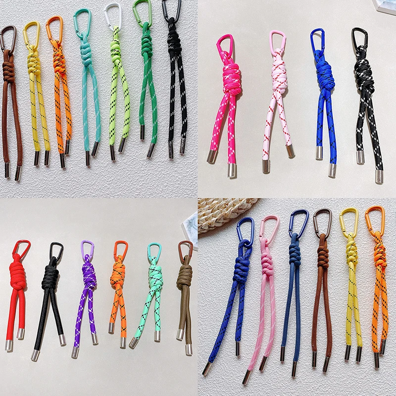 Nylon Handmade Rope Keychain Y2K Fashion Bag Pendant Jewelry DIY Colorful Pendant Gift