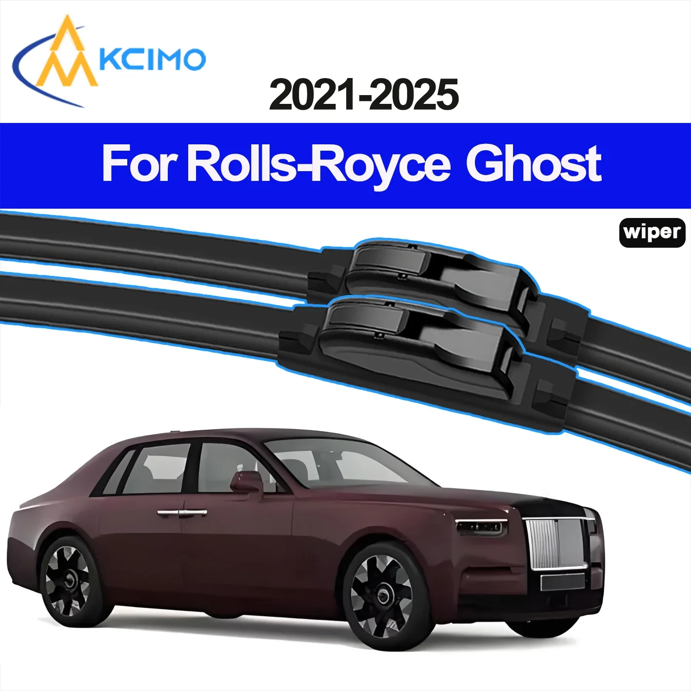 

KCIMO 2PCS New Front Windshield Wiper Blade for Rolls-Royce Ghost 2021-2025 Ghost Extended Wheelbase Front Windshield Brushes