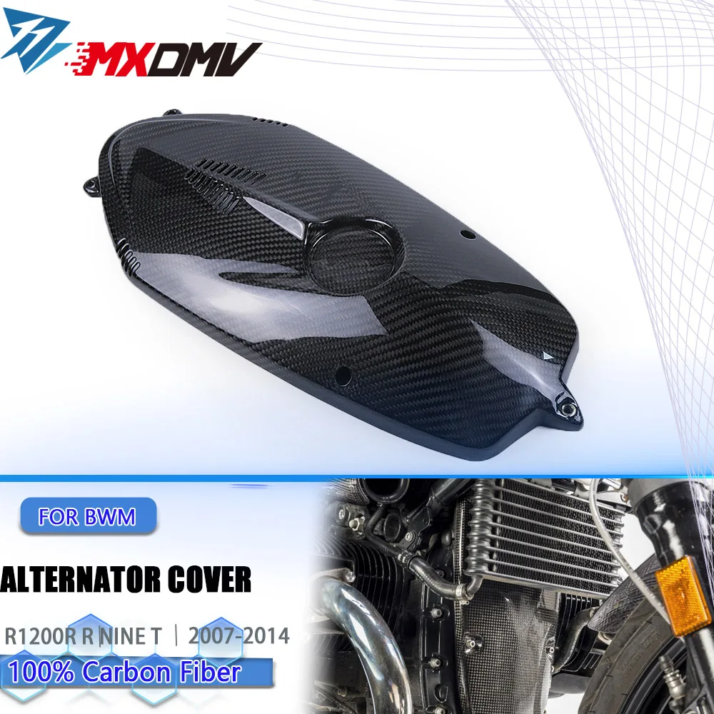 100% 3K Carbon Fiber Motorcycle accessories Alternator cover protection Cover fairing For BMW R NINE T 3K 2019-202