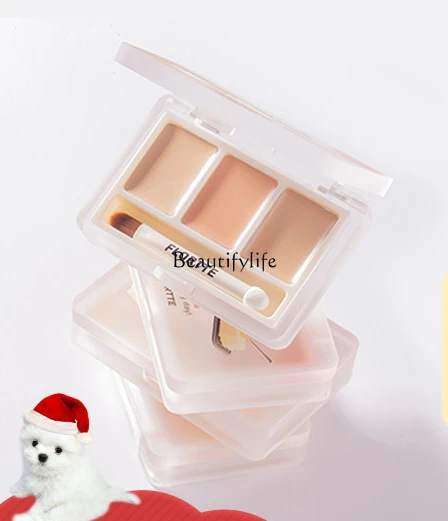 Three-Color Concealer Plate Facial Repair Cover Pimples Dark Circles Brighten Tear Groove