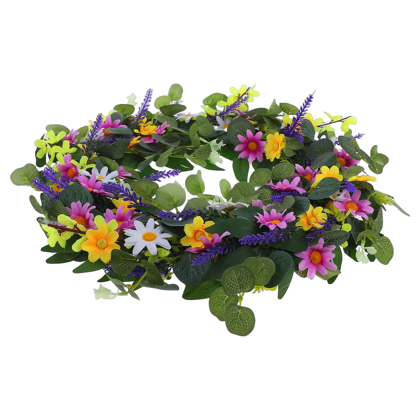 

Modern Easter Door Wreath Hanging Floral Decoration for Front Entryway Realistic Greenery Indoor Outdoor Party Favor Design