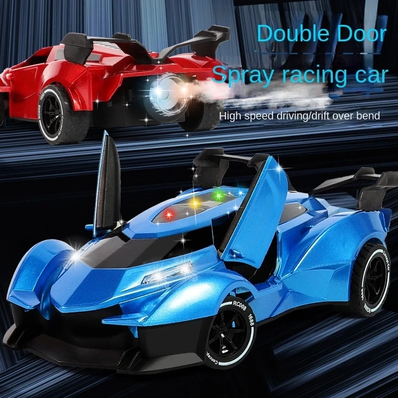 

Childrens Spray High-speed Racing Rechargeable Floating Racing Acousto-optic Variable Speed Remote Control Car Model Boy Toy Car