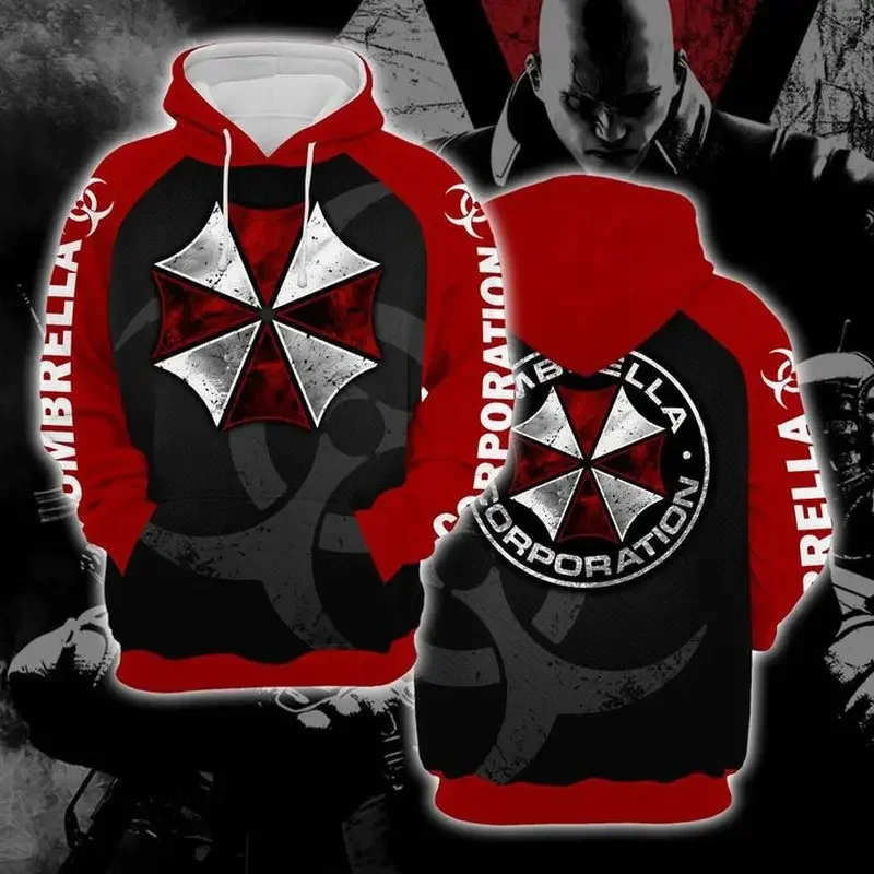 Resident Village Umbrella Corporation Game Cosplay Ethan Winters Hooded Biohazard Hoodies Zipper Hoddie Coats Jacket Sweatshirts