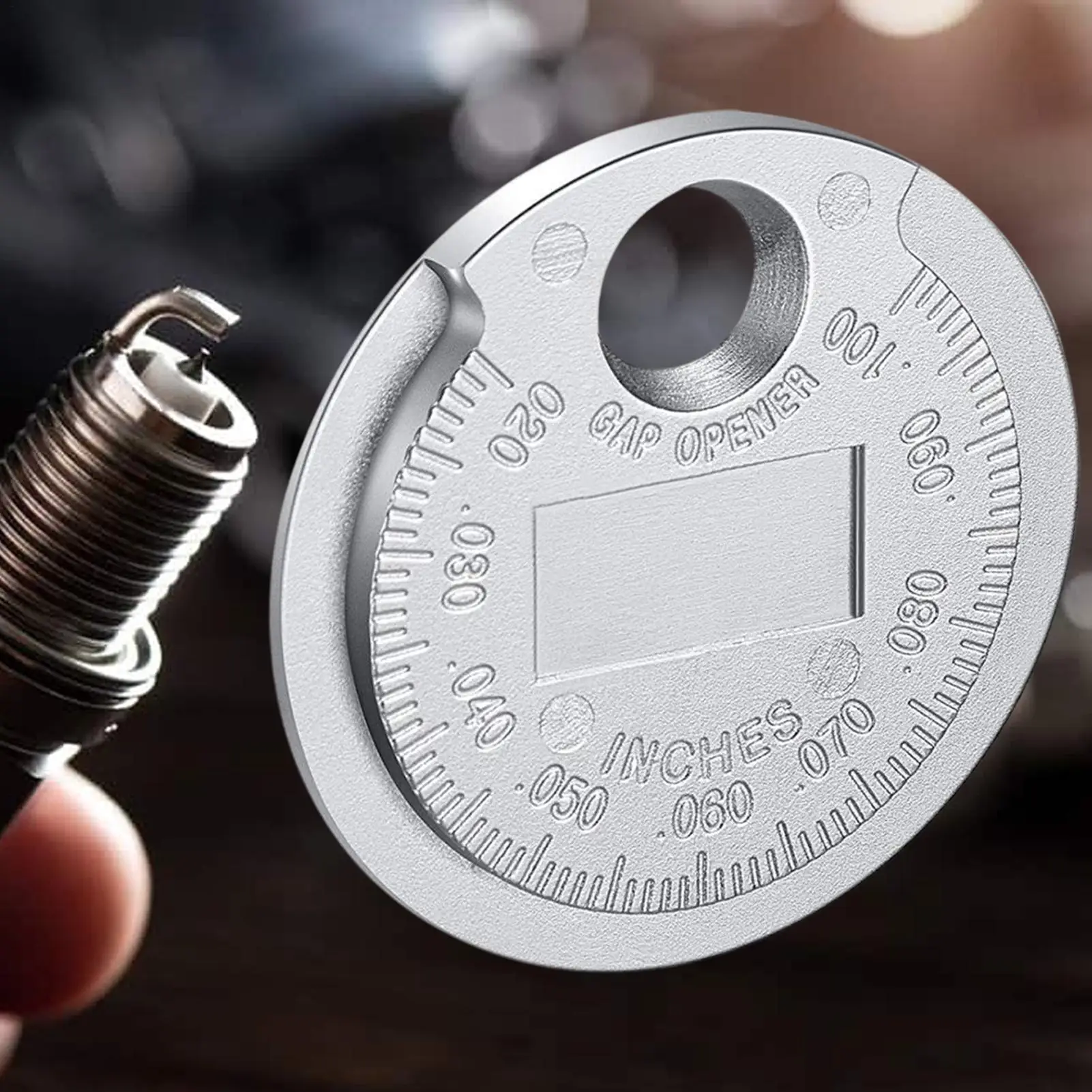 

Spark Plug Gap Gauge with Measuring Wire, Accurate Gap Testing Tool, Portable Engine Maintenance Accessory for Auto Equipment