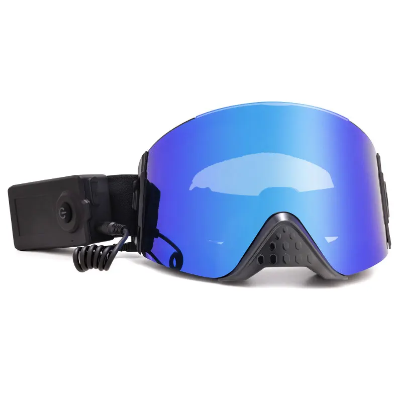 

New Design Heated Goggles Snowboard Glasses with Nose Guard Safety Electric Power Anti-fog Fast for Adult