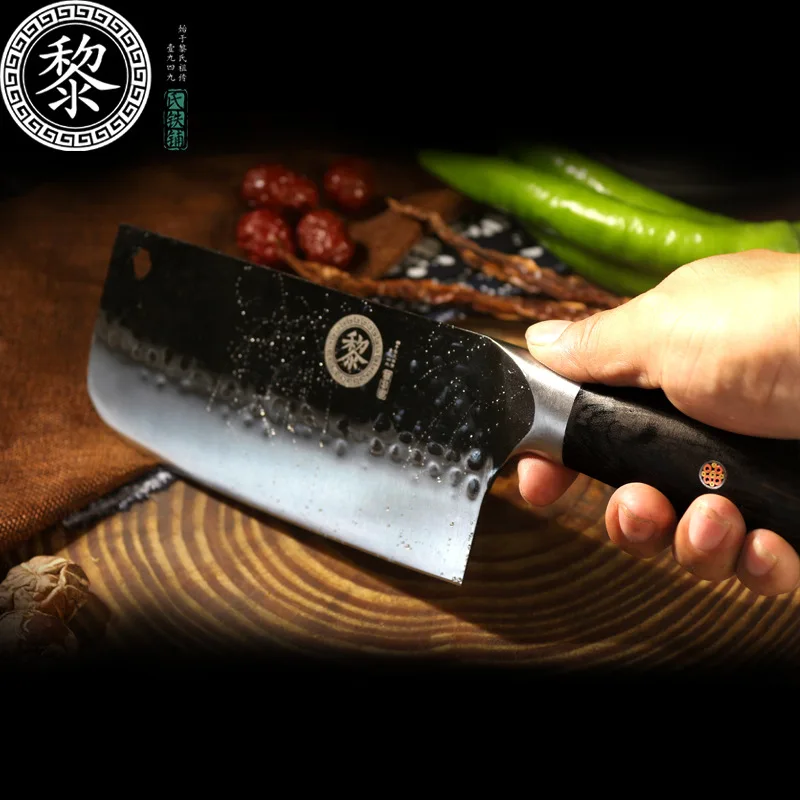 

50Cr15mov Japanese Steel Chef Knives 3mm Blade Stainless Steel Nakiri Slicing Knife Sets Forged Kirtchen Cooking Knives cleaver