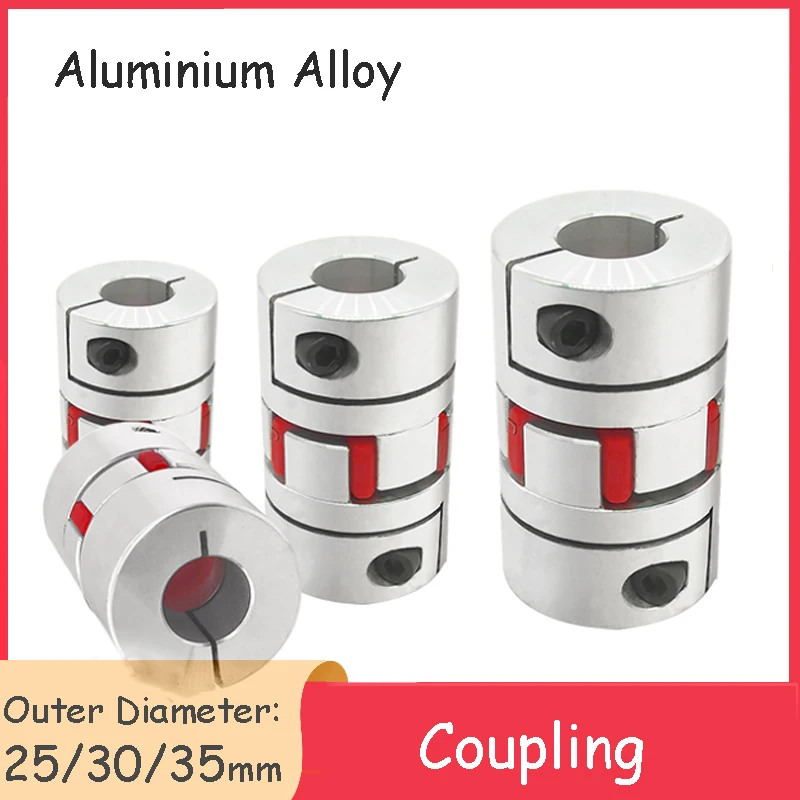 Flexible Shaft Coupling 25mm~35mm O.D. Aluminium Plum Motor Connector Flexible Coupler CNC Machine Servo Stepped Motor OD x Lx H