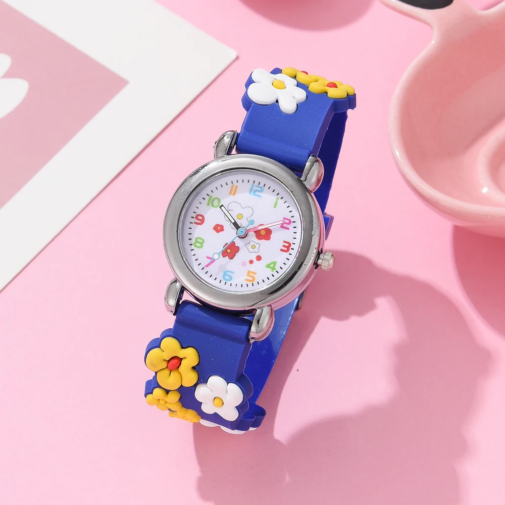 New Kids Watches Cartoon Watches Pink Silicone Quartz Wristwatch Birthday Gift Girl Boy Children Study Time Girl Watch Reloj