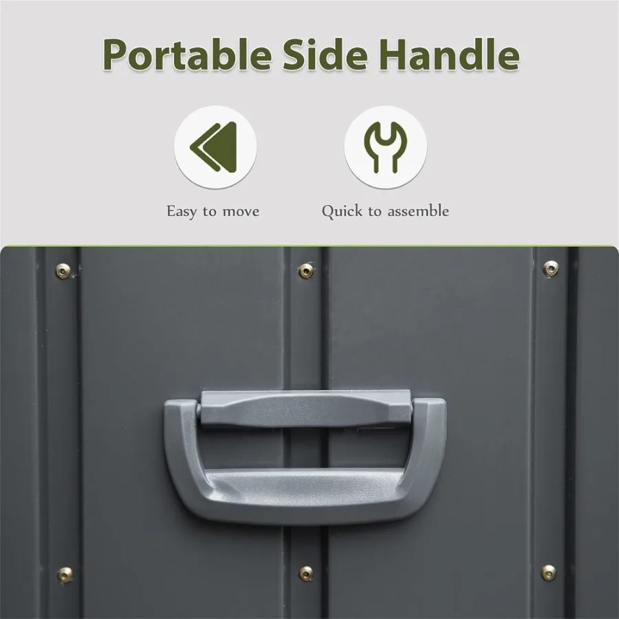 100 جالون صندوق تخزين خارجي مقاوم للماء صندوق تخزين كبير للفناء للوسائد الخارجية رمي الوسائد أدوات الحدائق قابلة للقفل #3