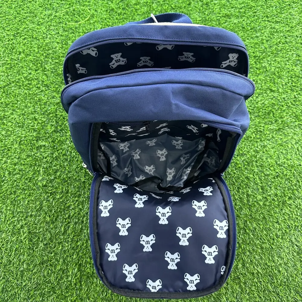 Wilson Little Bear Printed Backpack Specialized Tennis Racket Bag For Teenagers Fashionable Minimalist Tennis Diagonal Cross Bag