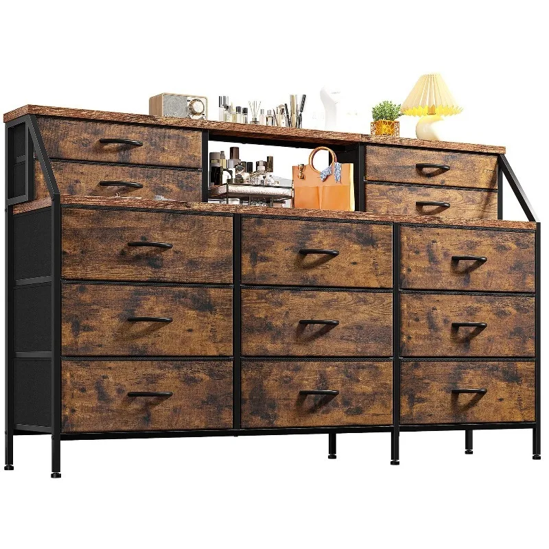Multifunctional chest, bedroom, living room, TV cabinet against the wall, multiple non-woven drawers, large storage space