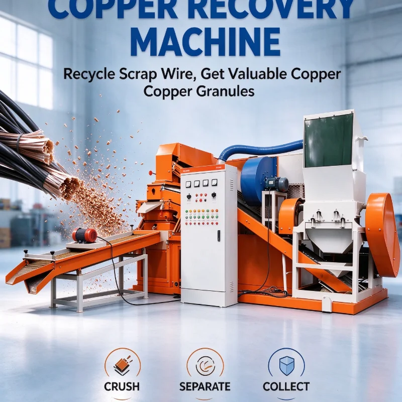 Copper Wire Granulator Dust Collection System High Purity Sorting Device Copper Plastic Separator Vibrating Screening Machine